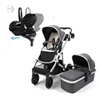 Babylo Zummi Halo Travel System  Moon Grey with Maxi Cosi Pebble 360 PRO and Familyfix 360 PRO Base