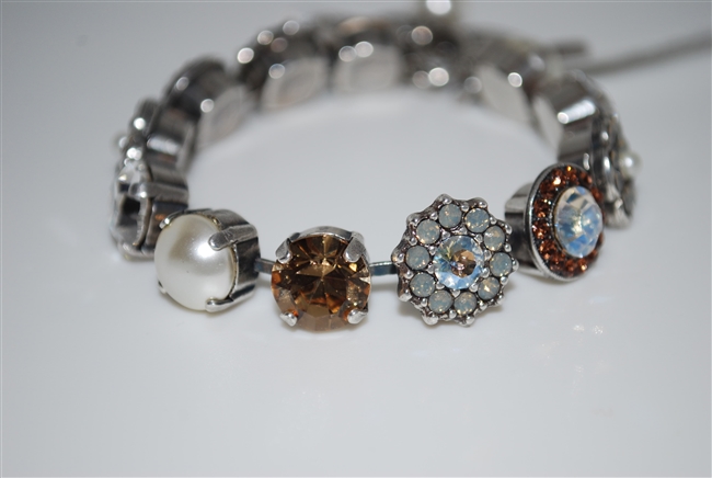 Mariana 8" Statement Bracelet from the Champagne and Caviar Collection with .925 Silver Plated