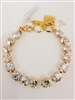 Mariana "Bette" 8" Crystal Tennis Bracelet with Moon Dance Crystals with Yellow Gold Plating