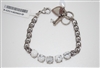 Mariana Bracelet with white howlite mineral with .925 silver plating