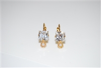Mariana Princess Cut Earrings from the Champagne and Caviar Collection with Yellow Gold Plating