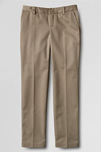 Lands' End Khaki Pants: Girl's Flat Front