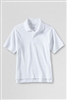 Lands' End  Boy's Polo Shirt - Short Sleeve, White Knit