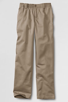 Lands' End Khaki Pants: Boys Full Elastic Waist