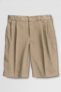 Lands' End Khaki Shorts: Boy's Pleated