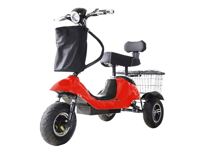 Mini Rickshaw 48V Mobility Scooter Dual - Red and Black