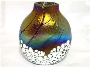 Elaine Hyde Flat White Frit Bud Vase