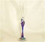 Mark Rosenbaum Blue Champagne Flute