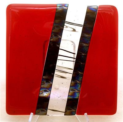 Chris Paulson 6" Red Glass Tray
