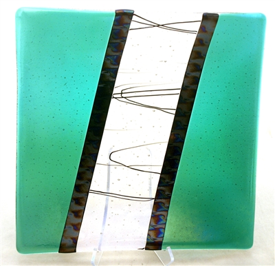 Chris Paulson 9.5" Green Glass Tray