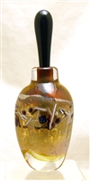 Loretta Eby Hand Blown Glass Gold Fiesta Perfume