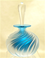 Mary AngusTeal Swirl Hand Blown Glass Perfume Bottle