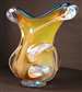 Will Dexter Amber Dichroic twist Vase