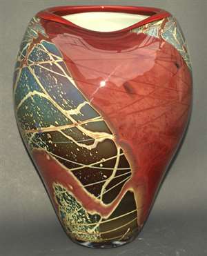 Christopher Morrison Hand Blown Amorphic Glass Vase