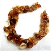 Alicia Niles Hand Blown Amber Pod glass  Necklace