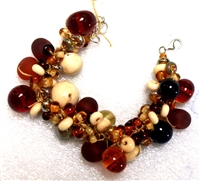 Alicia Niles Amber Pebble glass  Bracelet