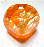 Ben Silver Orange Cube Paperweight