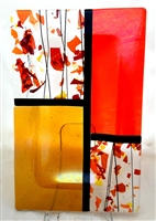 Chris Paulson 9" x 14" Fall Confetti Glass Tray