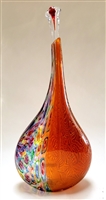 Christian Thirion Amber Encalmo Hand Blown Glass Vessel