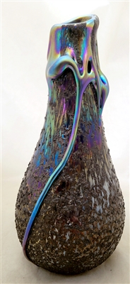 David Lotton Hand Blown Glass Lava Cypriot Bud Vase