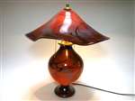 Dennis Mullen Aurora red Serpentine Glass Lamp