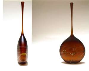 David Royce Flat Amber Bottle