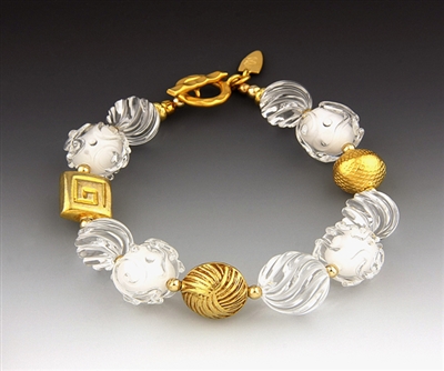 Dianne Zack Carved Quartz Bracelet