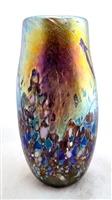 Elaine Hyde Elliptical Gold Iridized Confetti Vase