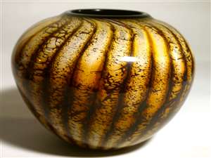 Danielle Blade and Steven Gartner Hand Blown Small Batik Sphere