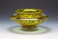 Gartner Blade Small Translucent Citrus Green Glass Ikebana