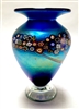 Ken and Ingrid Hanson Classic Silver Blue Footed Vase