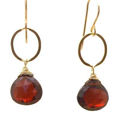 Judy Brandon Garnet Earrings