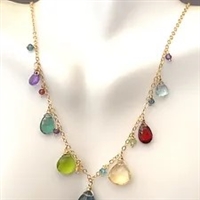 Judy Brandon Multi Semi-Precious Gemstone Necklace