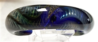 Kevin O'Grady Blue, Gold Tsunami Glass Bracelet