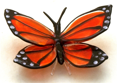 Loy Allen Glass Hand Blown Glass Monarch Butterfly