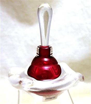 Loretta Eby Hand Blown Glass Ruby Hot Ice cha Cha Perfume