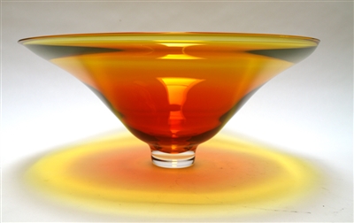 Laurie Thal Large Gold Hand Blown Glass Bowl