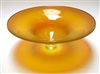 Laurie Thal Medium Opaque Iris Yellow Hand Blown Glass Bowl