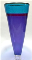 Louis Via Large Cone purple Bubble Trap Vase