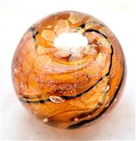 Tim Lazer Amber Dichroic Paperweight