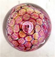 Tim Lazer Fuchsia Dichroic Paperweight