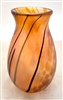 Tim Lazer Hand Blown Mini Amber fumed Glass Vase