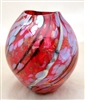 Tim Lazer Hand Blown Mini China Red Glass Vase