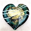 Tim Lazer Glass Heart Emerald Green