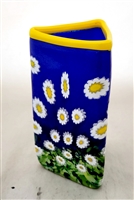 Michael Maddy Blue Sky Daisy Triangle Vase