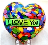 Michael Maddy and Rina Fehrensen Mosaic Multi Color I LOVE YOU  Hart