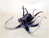 Michael Hopko Small Twilight Hand Blown Glass Octopus Sculpture