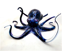 Michael Hopko Large Twilight Hand Blown Glass Octopus Sculpture