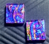 Michele McManus Ruby, Blue, and Gold Strata Dichroic Cufflinks