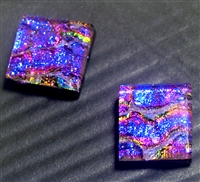 Michele McManus Ruby, Blue, and Gold Strata II Dichroic Cufflinks